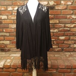 Knox Rose Black Lace Cardigan